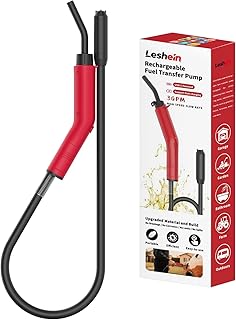 Leshein Fuel Transfer Pump 3GPM, USB Rechargeable Electric Siphon Pump for Gasoline Diesel Water, Portable Leakproof Gas Can Pump with Upgraded Hose Material & Build, Ultra-Fast Oil Transfer Pump