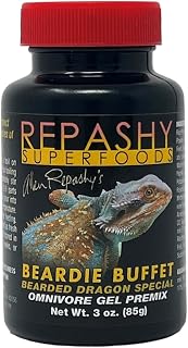 Repashy Beardie Buffet 3oz Jar Diet for All Insect and Veggie-Eating Species of Omnivorous Reptiles, Such as Bearded Dragons