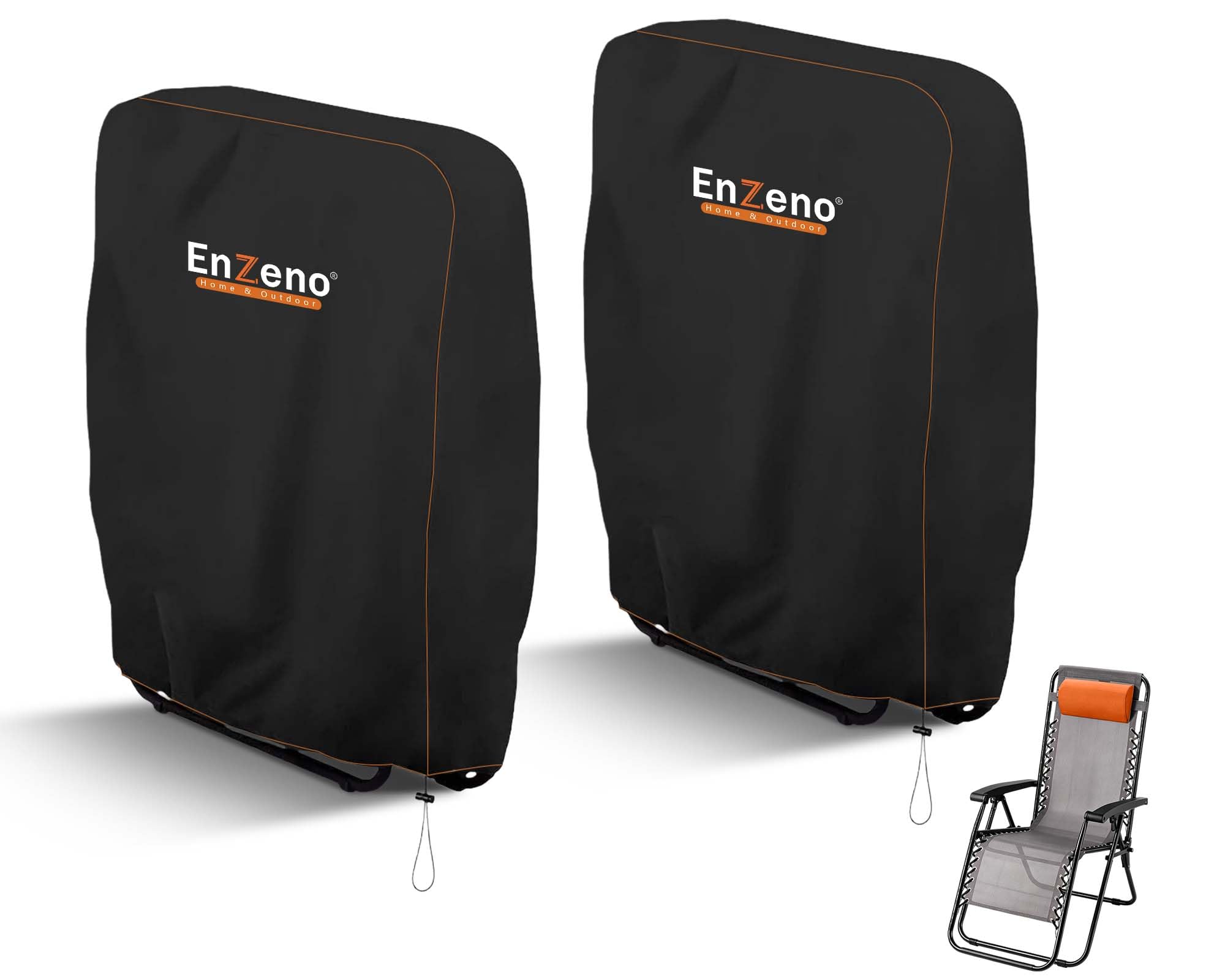 Enzeno Garden Folding Reclining Chair Covers Waterproof,2PCS Chair Covers | Wate