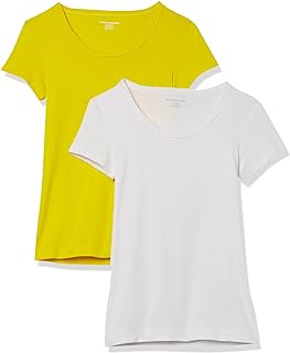 Amazon Essentials Women's Slim-Fit Short-Sleeve Crewneck Tshirt, 2-Pack