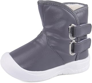 LACOFIA Baby Girls Boys Winter Snow Boots Waterproof Anti-Slip Rubber Snow Boots