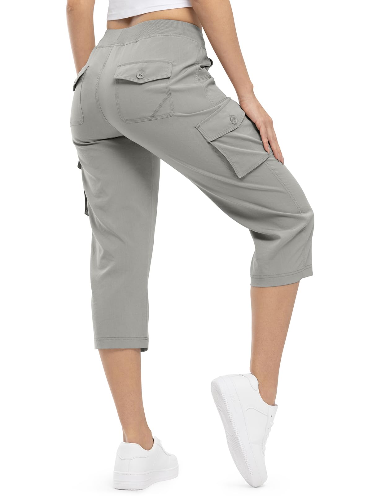 TBMPOY Women's Hiking Cargo Trousers Lightweight Breathable Water Resistant Zip 