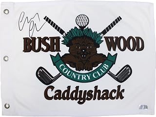 Chevy Chase Signed Autographed Caddyshack Bushwood Country Club Golf Flag TRISTAR