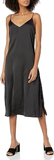 The Drop Women's Ana Silky V-Neck Midi Slip
