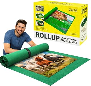 Tradeopia Roll Up Easy Storage Puzzle Mat for up to 3000 Puzzle Pieces, Jigsaw Puzzle Storage Mat, Premium Felt Puzzle Storage Mat, Puzzle Accessories, Premium Puzzle Storage