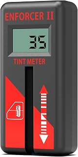 Window Tint Meter, Digital VLT Tester for Car Side Windows, Auto-On Tint Checker with 6mm Open-Slot Design, ±2% Accuracy, for Auto Shops & Personal Checks, with Hard Case