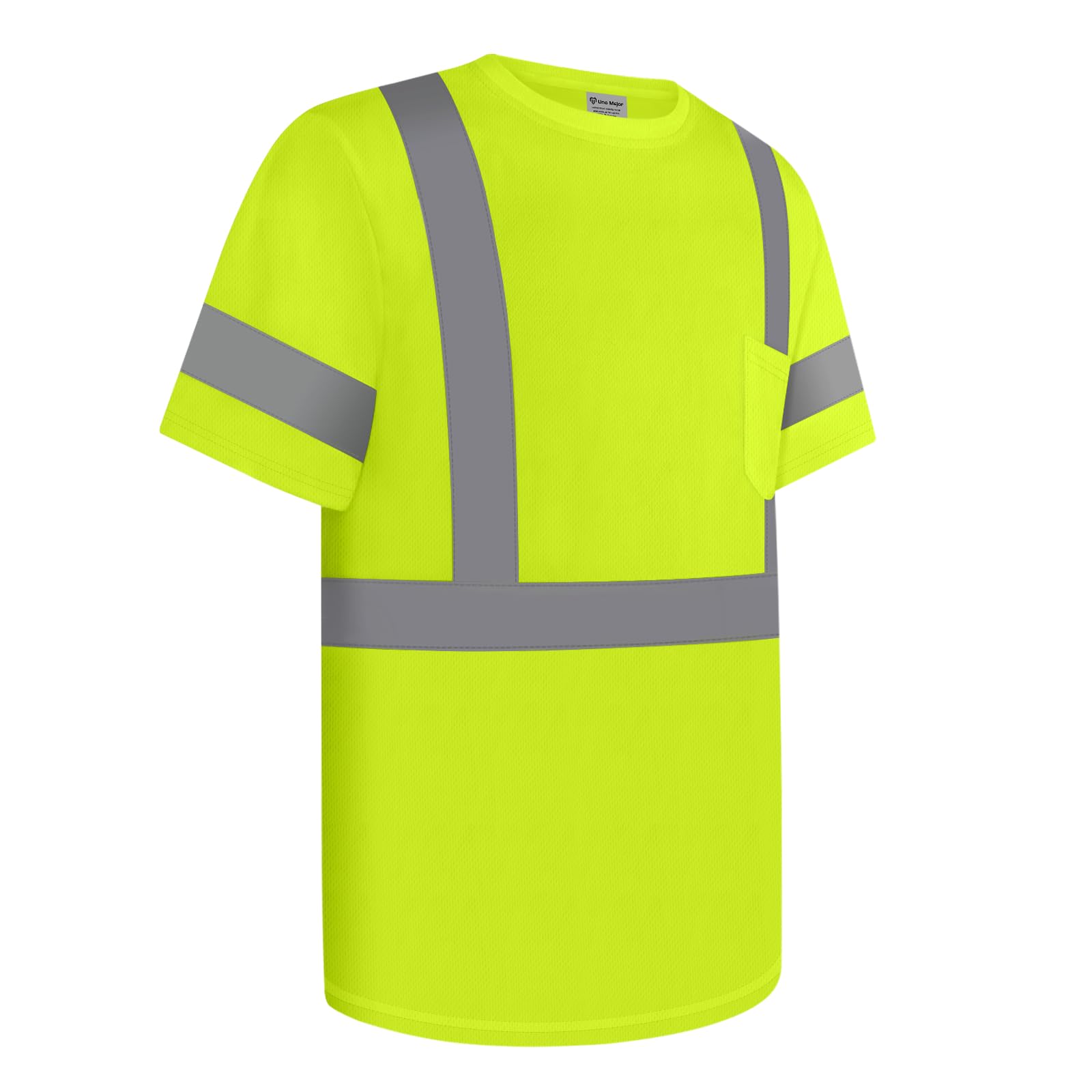 Reflective Shirts for Men Women Class 2 High Visibility Shirts with Short Sleeve