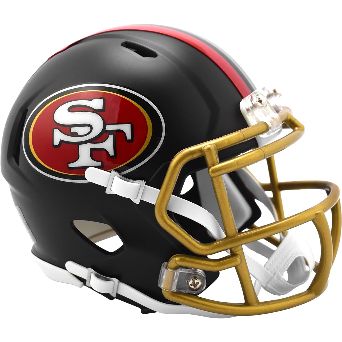San Francisco 49ers Black 2025 Rivalries Revolution Speed Mini Football Helmet -