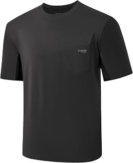 Bassdash Men's Short Sleeve Pocket T-Shirt UPF 50+ Performance UV Sun Protection Fishing Hiking Kayak Sports Shirts