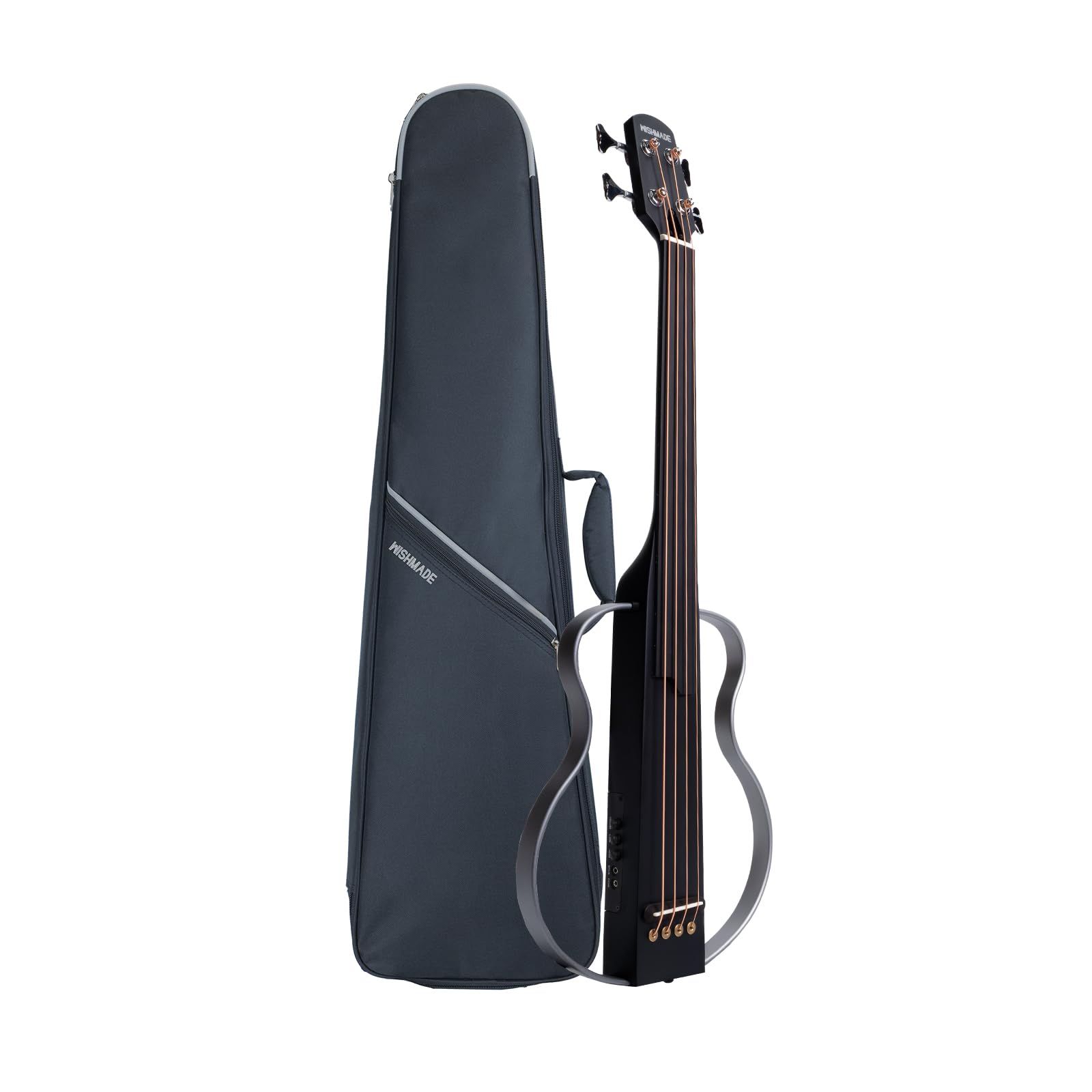WishMade Electric Bass Guitar Portable Travel Bass Guitar Fretless Guitar | Acou
