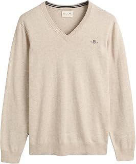Gant Men's V-Neck Classic Cotton Sweater (Pack of 1)
