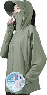 Lavento Women's Rash Guard, Hoodie, UPF 50+, Measured, 360° UV Protection, Lasting Cooling Sensation, Rash Hoodie, Swimsuit, UV Protection, Body Cover, Long Sleeves, Large Sizes, With Hood, Finger