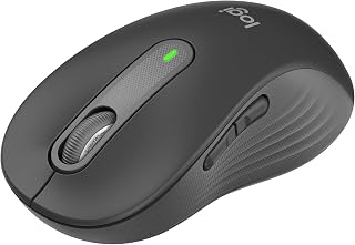 Logitech Signature M650 L Kabellose Maus - für große Hände | Quiet clicks, adjustable side buttons, Bluetooth, compatibility with multiple devices - graphite