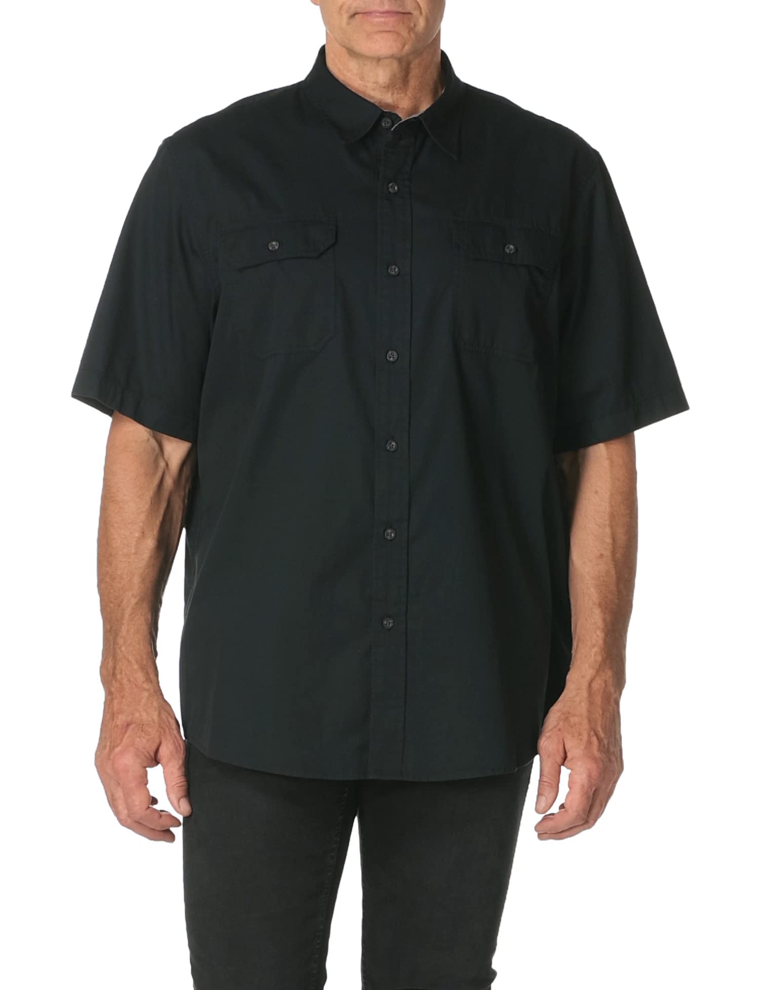 Wrangler Authentics Men's Short Sleeve Classic Woven Shirt Button Down Shirt