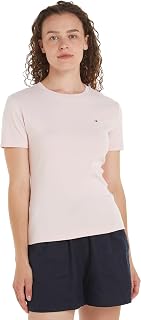 Tommy Hilfiger Women's Short-Sleeved Slim Cody Round Neck T-Shirt
