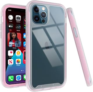 Puxicu Acrylic 2 in 1 for iPhone 13 Pro Max Case，Anti-Yellowing, Military-Grade Protection, Drop Shockproof Slim Phone Cover for iPhone 13 Pro Max 6.7", Pink