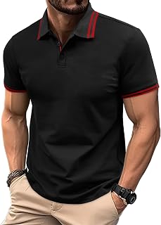 Casual Polo Shirts for Men Summer Short Sleeve Classic Fit Polo T Shirts Comfy Golf Polo Shirts