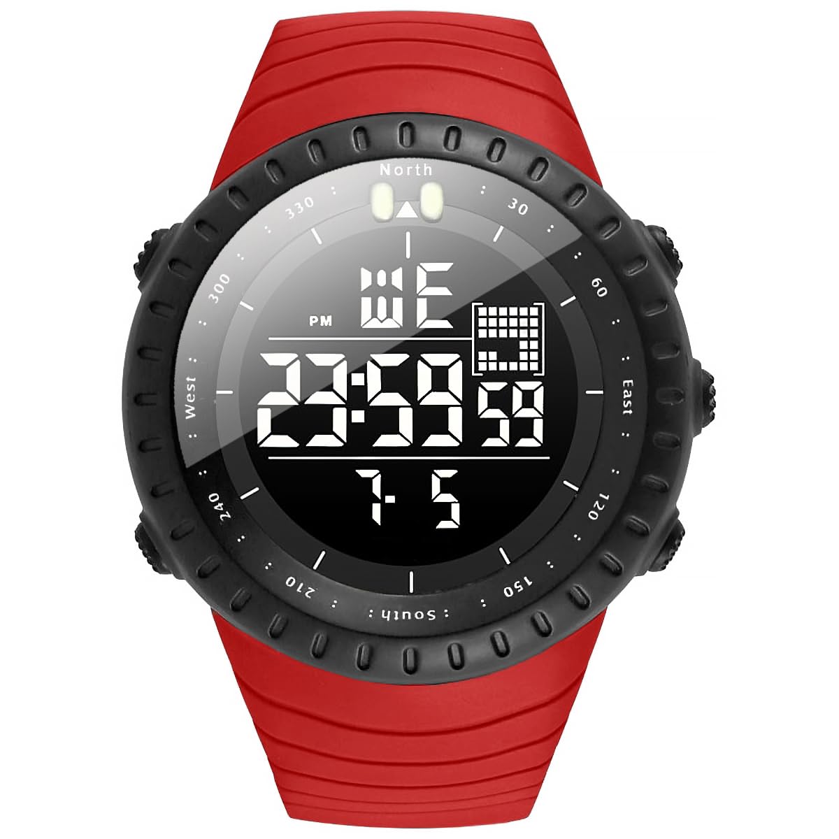 KXAITO Men's Watches Sports Outdoor Waterproof Military Digital Watch Date Multi