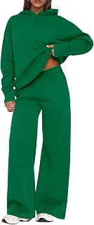 PRETTYGARDEN Women Jumpsuit 2 Piece Set 2025 Casual Winter Hooded Long Sleeve Loose Sweatpants Wide Leg Jumpsuit Autumn Jumpsuit