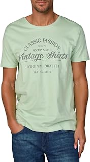 riverso RIVLeon Men's Short Sleeve Crew Neck T-Shirt, 100% Cotton, Green, Blue, White, Grey, Red, Orange, S, M, L, XL, 2XL, 3XL, 4XL, 5XL