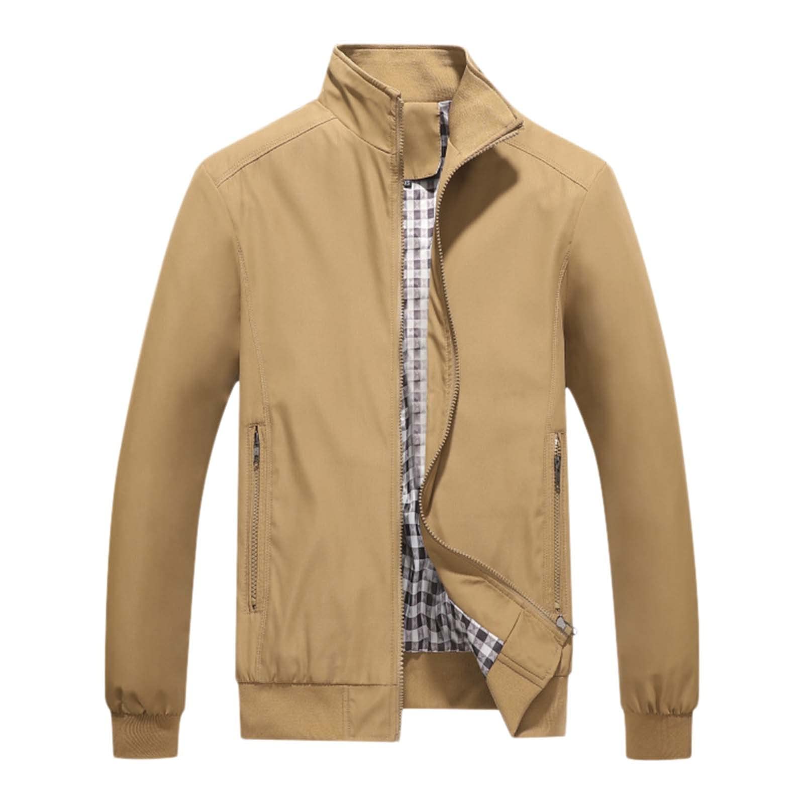 pvucpot Men's Lightweight Summer Jacket Casual Windbreaker Transition Jacket