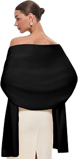 PULI Women's Pashmina Shawl Wrap Large Wedding Bridal Evening Winter Scarf | Thick Warm Shoulder Cover for Bridesmaid Formal Galas Church Flights or Travel