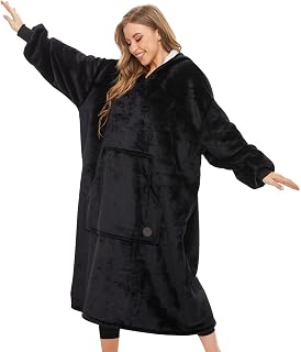 THREE POODLE Blanket Hoodie Oversize Robe Fleece Blanket Women for Children, with Hood, Ultra Soft and Warm, Sweatshirt for Women, Men and Children, Gift
