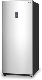 BLACK+DECKER 14 Cu. Ft. Convertible Freezer Refrigerator, Upright Freezer with Glass Shelves, ENERGY STAR rated, Frost Free, BUC1400XS, Stainless Look