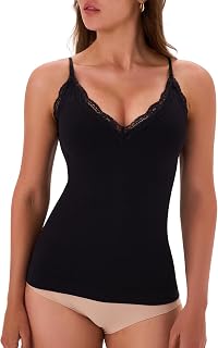 EUYZOU Womens Tummy Control Shapewear Tank Tops Seamless V-Neck Compression Tank Tops Body Shaper Camisole