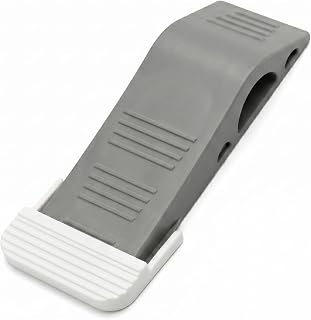 Rubber Door Stoppers for Bottom of Door Stop - Pack of 3 Rubber Wedge for Carpet, Hardwood, Concrete, and Tile - Home Improvement Accessories (Grey)