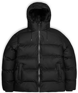 RAINS Alta Puffer Jacket - Waterproof Winter Coat, Insulated Hood, Lightweight, Fleece Pockets, Warm for Cold Weather