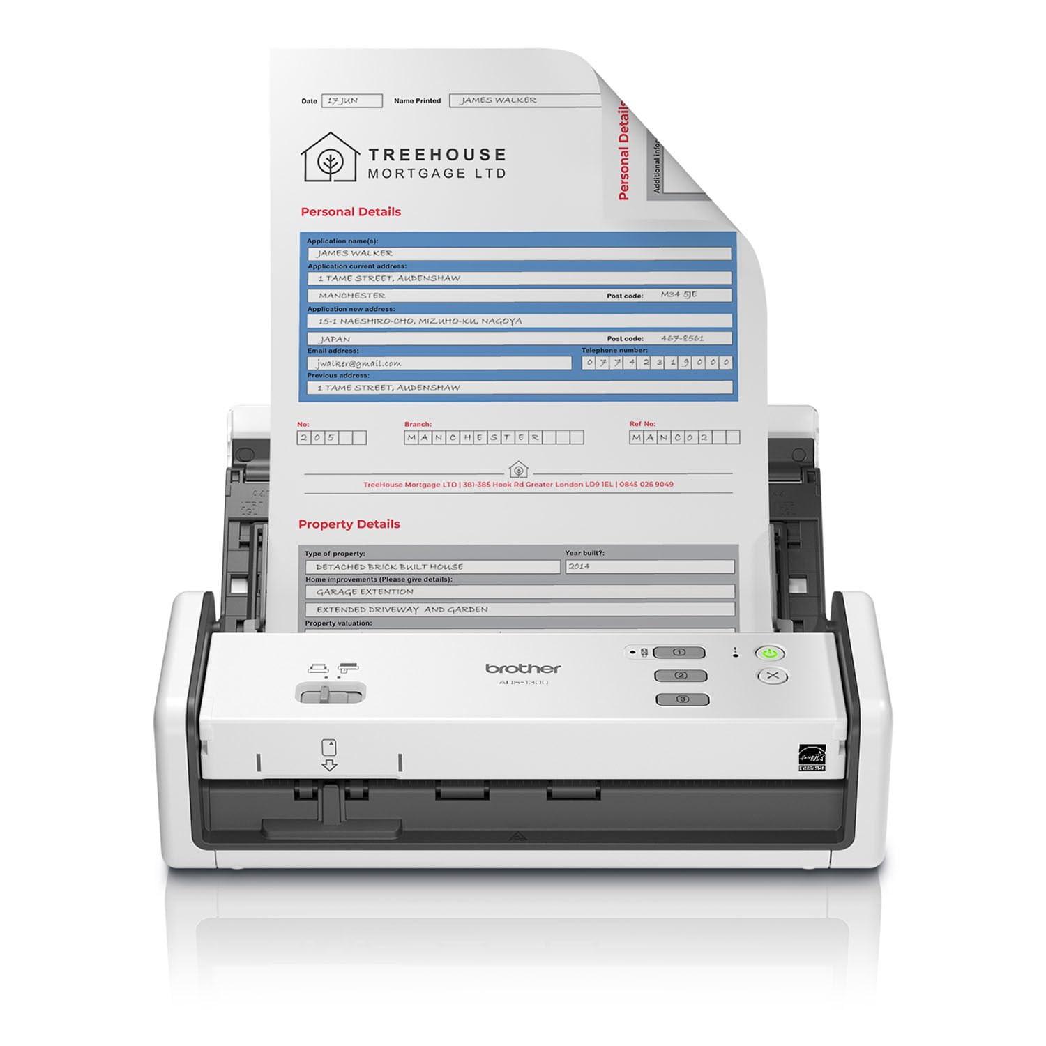 Brother ADS-1300 Compact Desktop Scanner | Scan Speeds of Up to 30ppm | Single P