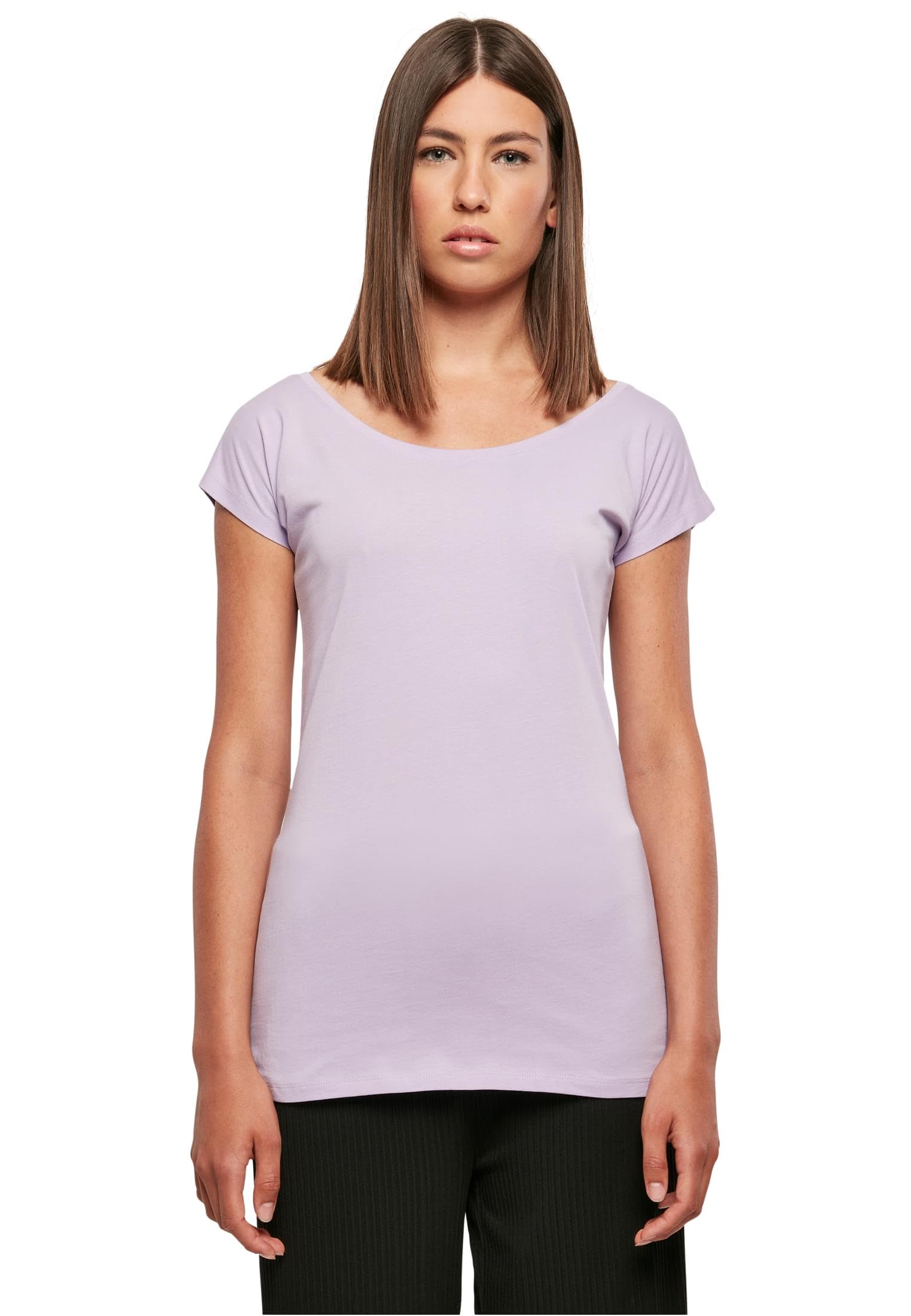 Build Your Brand Women's Bb013-ladies Wide Neck Tee T-Shirt
