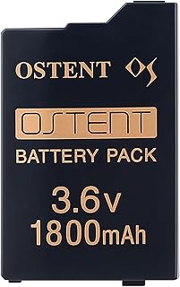 OSTENT Real 1800mAh 3.6V Lithium Ion Li-ion Polymer Rechargeable Battery Pack Replacement for Sony PSP 2000/3000 Series Console PSP-S360