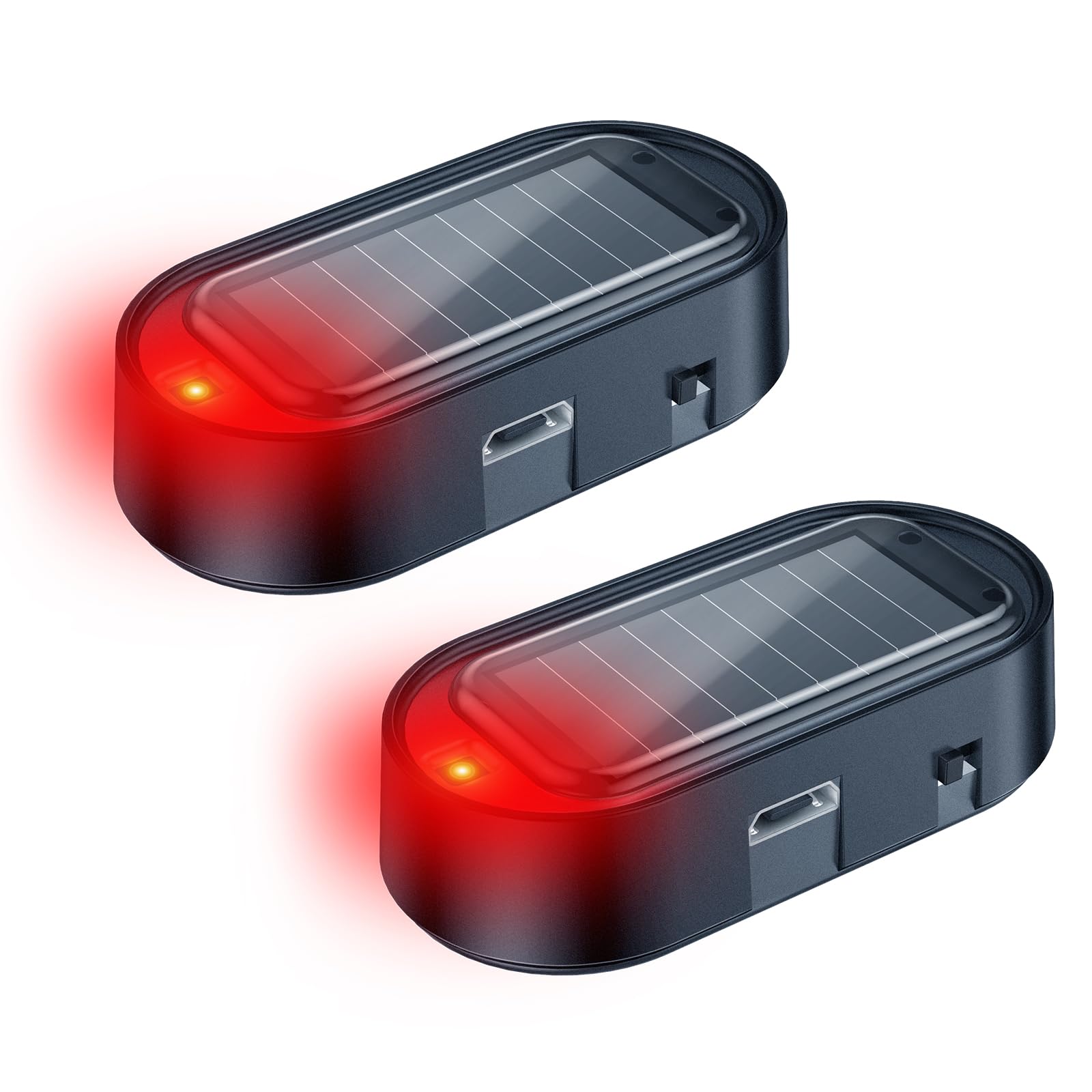 ELECTOP Car Solar Power Simulated Dummy Alarm, Anti-Theft LED Flashing Security,