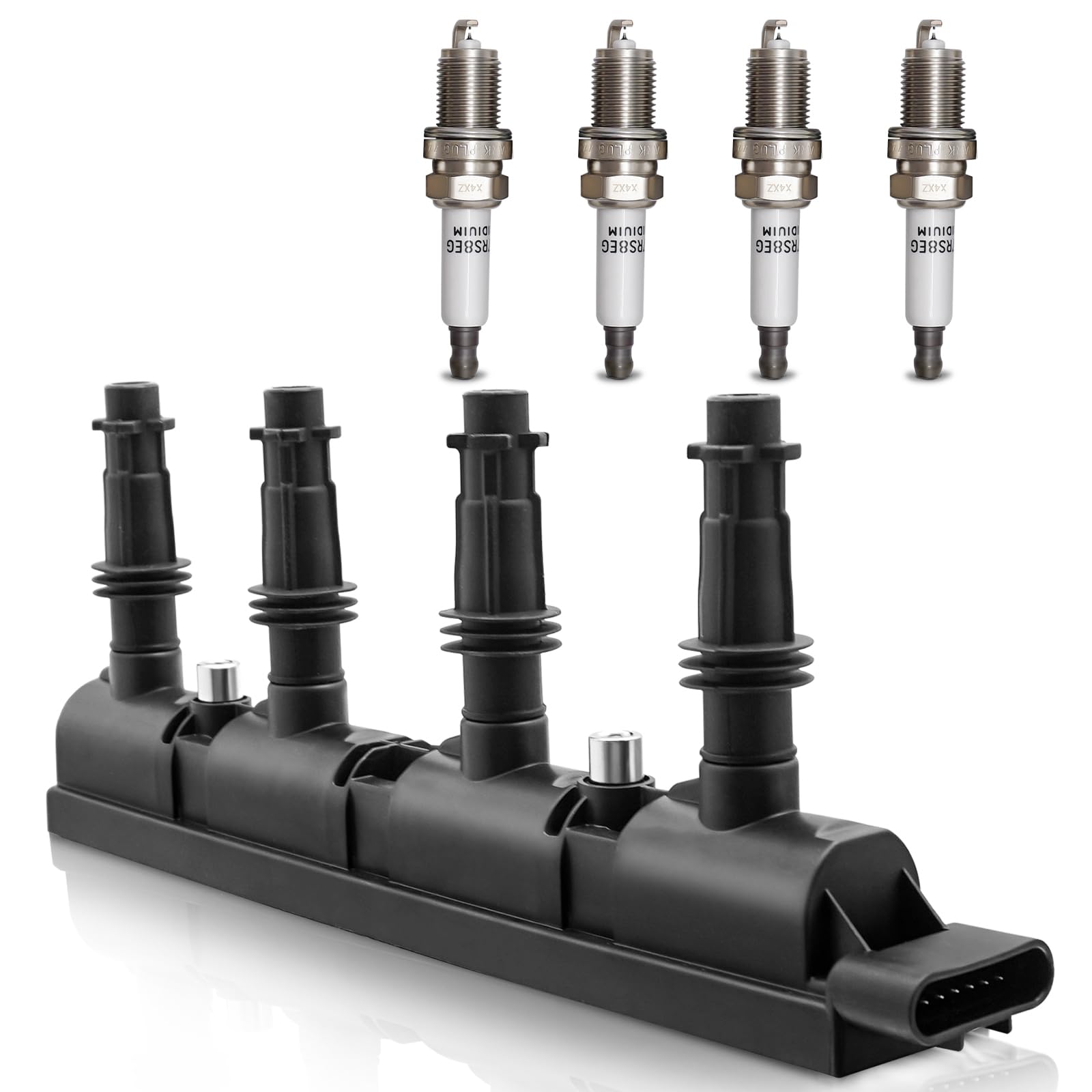 UF669 Ignition Coil &amp; 1675 Double Iridium Spark Plug Chevy Buick Cadillac | 