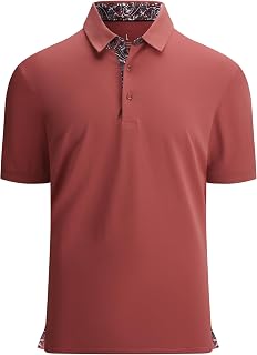 ALEX VANDO Mens Polo Shirts Short Sleeve Regular Fit Fashion Designed Shirt