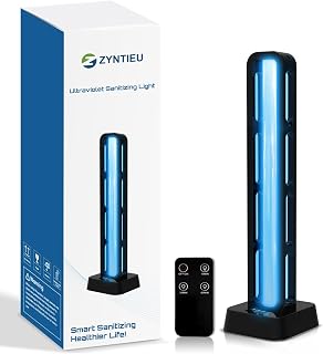 Zyntieu 69W UV Light Sanitizer with Remote Control and 3 Timers – Home Disinfection Device 99.99% Cleaned of Germs, Viruses, Mold and Dust Mites – Whole Room Disinfection Lamp for Home and Office