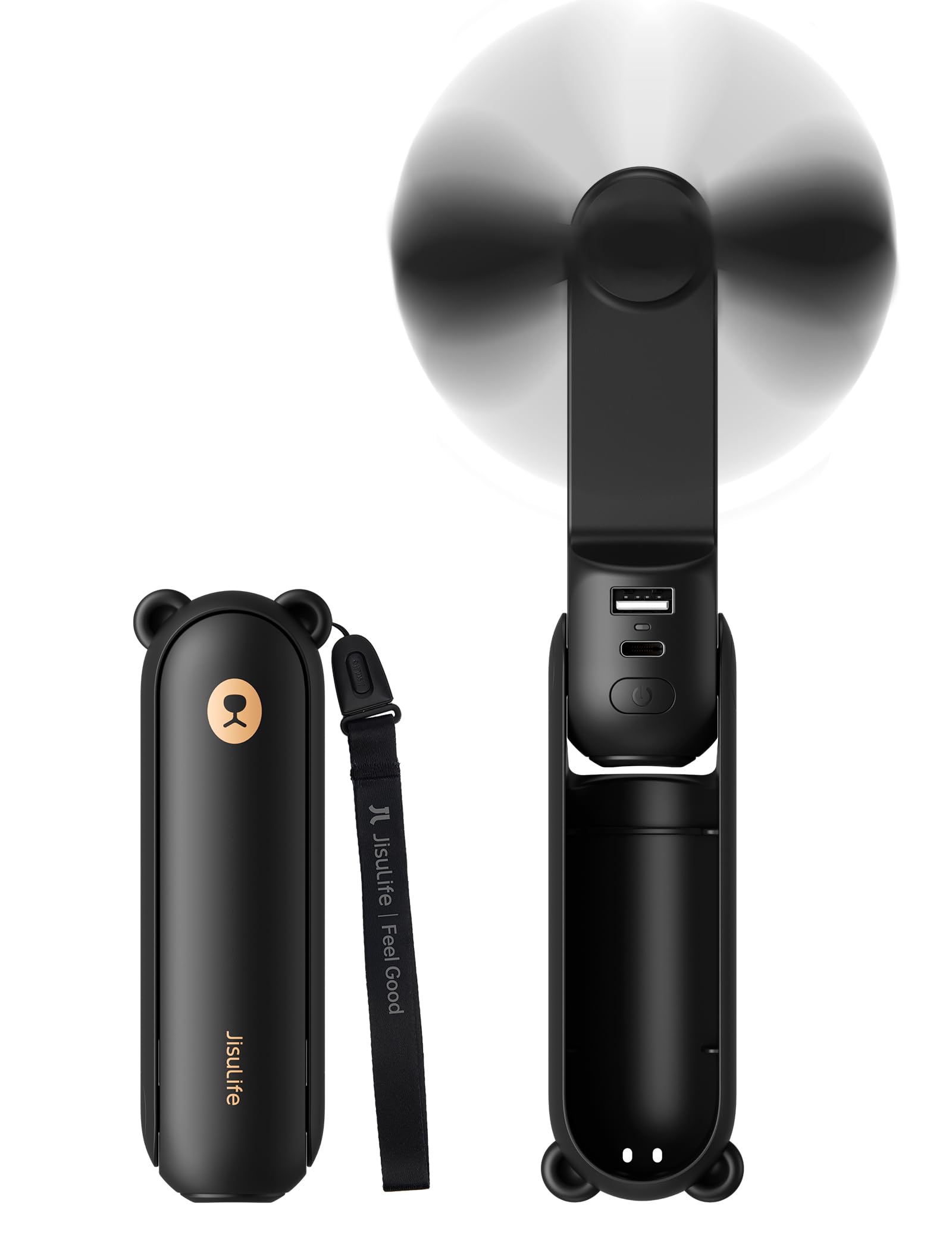 JISULIFE 3 IN 1 Portable Fan with Power Bank & Flashlight Featured | 19H Max Coo