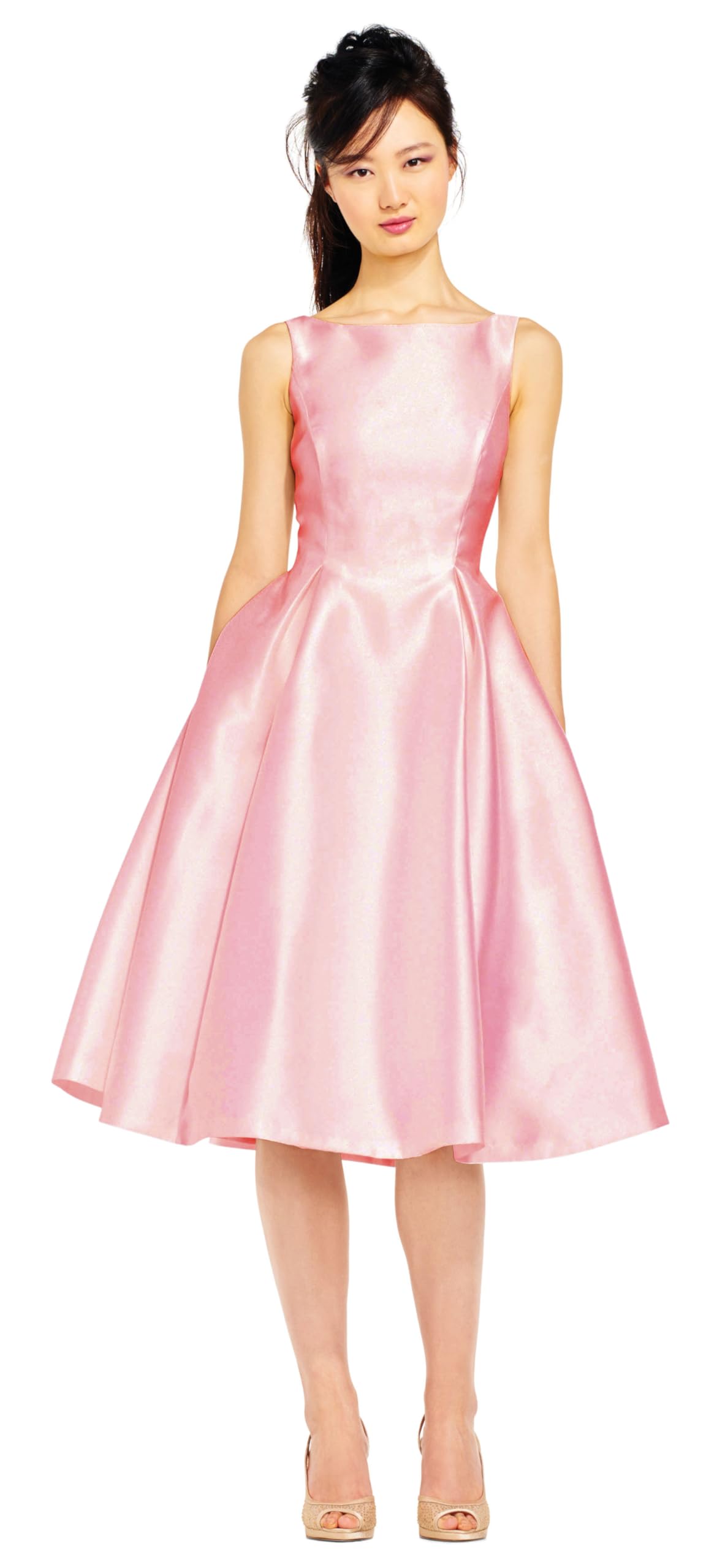 Adrianna Papell Women's Sleeveless Mid-Length Party Dress V Back