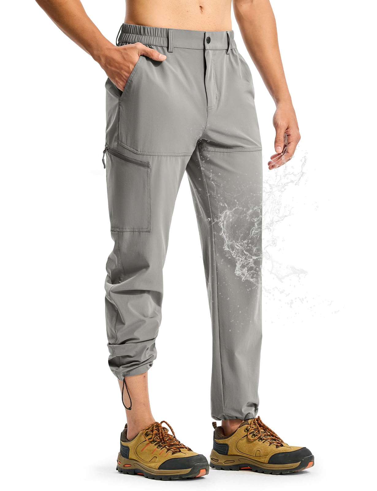 TBMPOY Hiking Pants Men Lightweight Quick Dry Water Resistant Fishing Cargo Pant