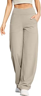 G4Free EverGoing Women's Wide Leg Pants Wide Leg Yoga Pants with Pockets Stretch Casual Pants