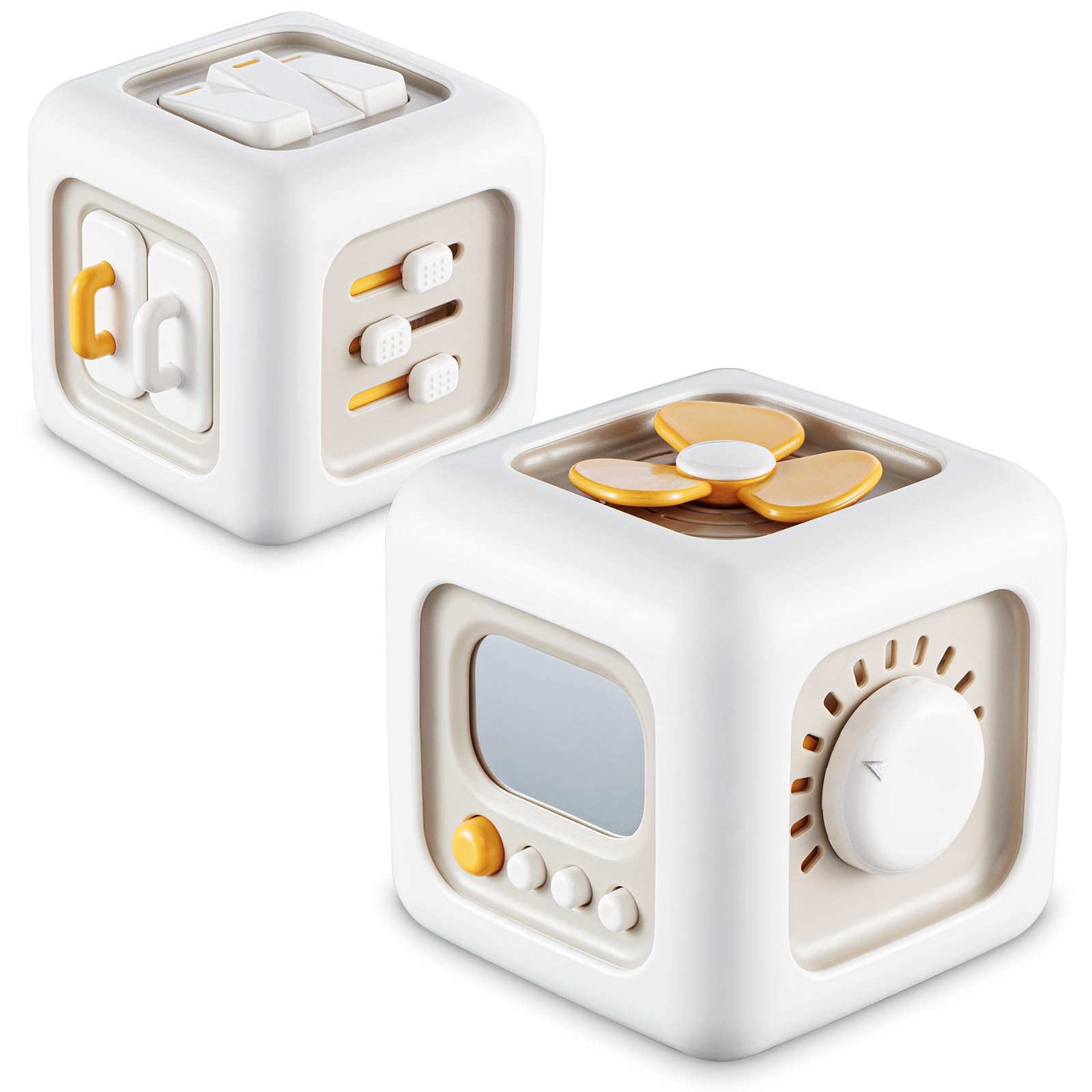 SOCBTNSO Montessori Busy Cube Travel Toy for Toddlers | Learning Fine Motor Skil