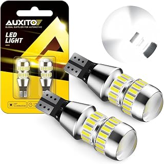 AUXITO 912 921 LED Bulbs for Backup Light Reverse Lights, 42-SMD 400% Brighter, 6000K White, Non-polarity 906 W16W T15 921 LED Bulb Direct Back Up Parking Light Replacement Lamp, Pack of 2
