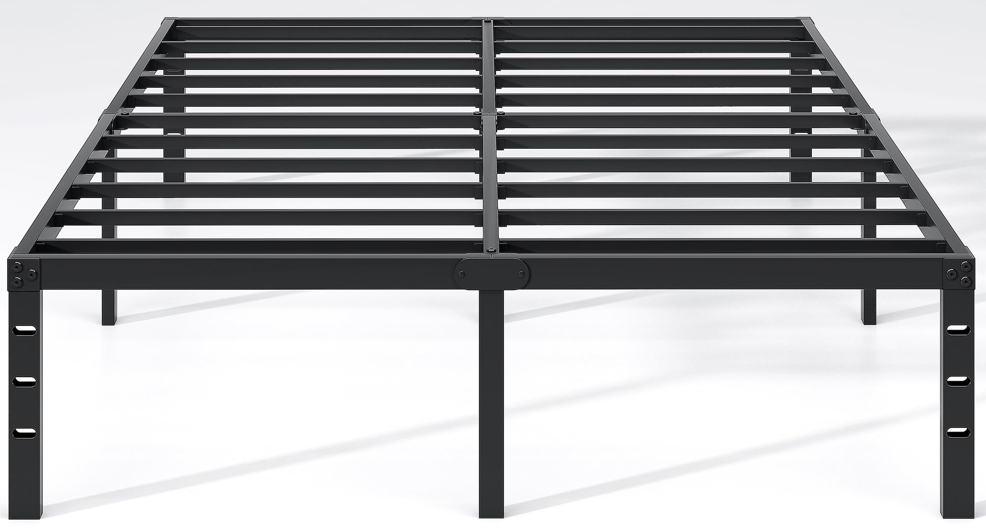 NEW JETO Metal Bed Frame,Queen Size Bed Frame with Storage Space,14 Inch | Heavy