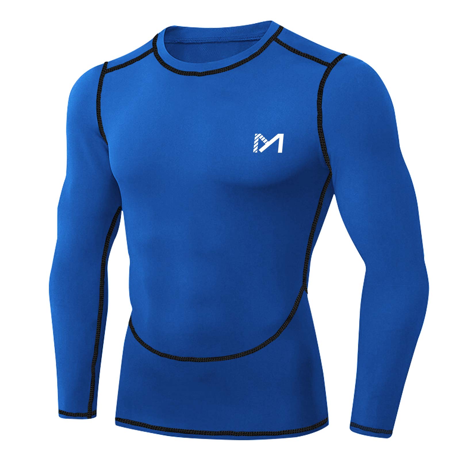 MEETYOO Kompressionsshirt Herren, Funktionsshirt kurz/Langarm Fitnessshirt Männe