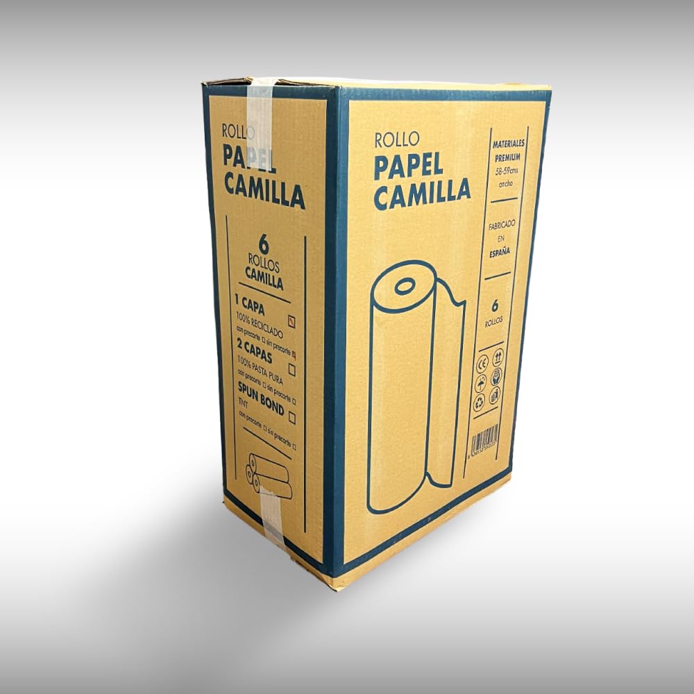 Roll of stretcher paper 58cmx62m | 6 rolls ECO white