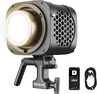 amaran Halo 200x 200W Bi-Color COB Video Light, 10,530 Lux @1m, All-in-One Monolight, Metal Bowens Mount, CRI 96+, TLCI 97+, DMX & App Control, Quiet Light for Film, Streaming & Content Creation