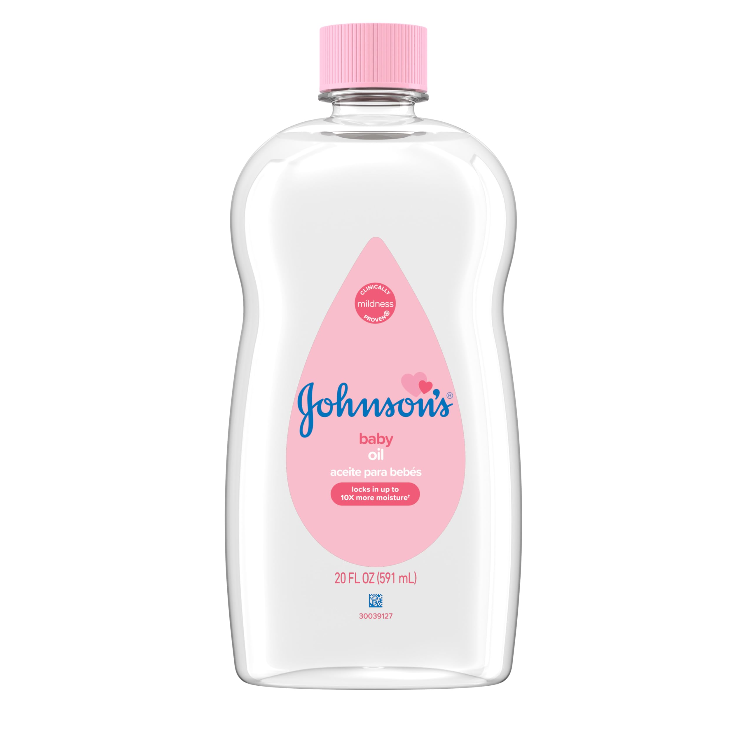 Johnson's Baby Oil, Pure Mineral Oil, Original Scent, 20 fl. oz | Help Prevent M