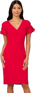 Adrianna Papell Women's Knit Crepe Short Dress